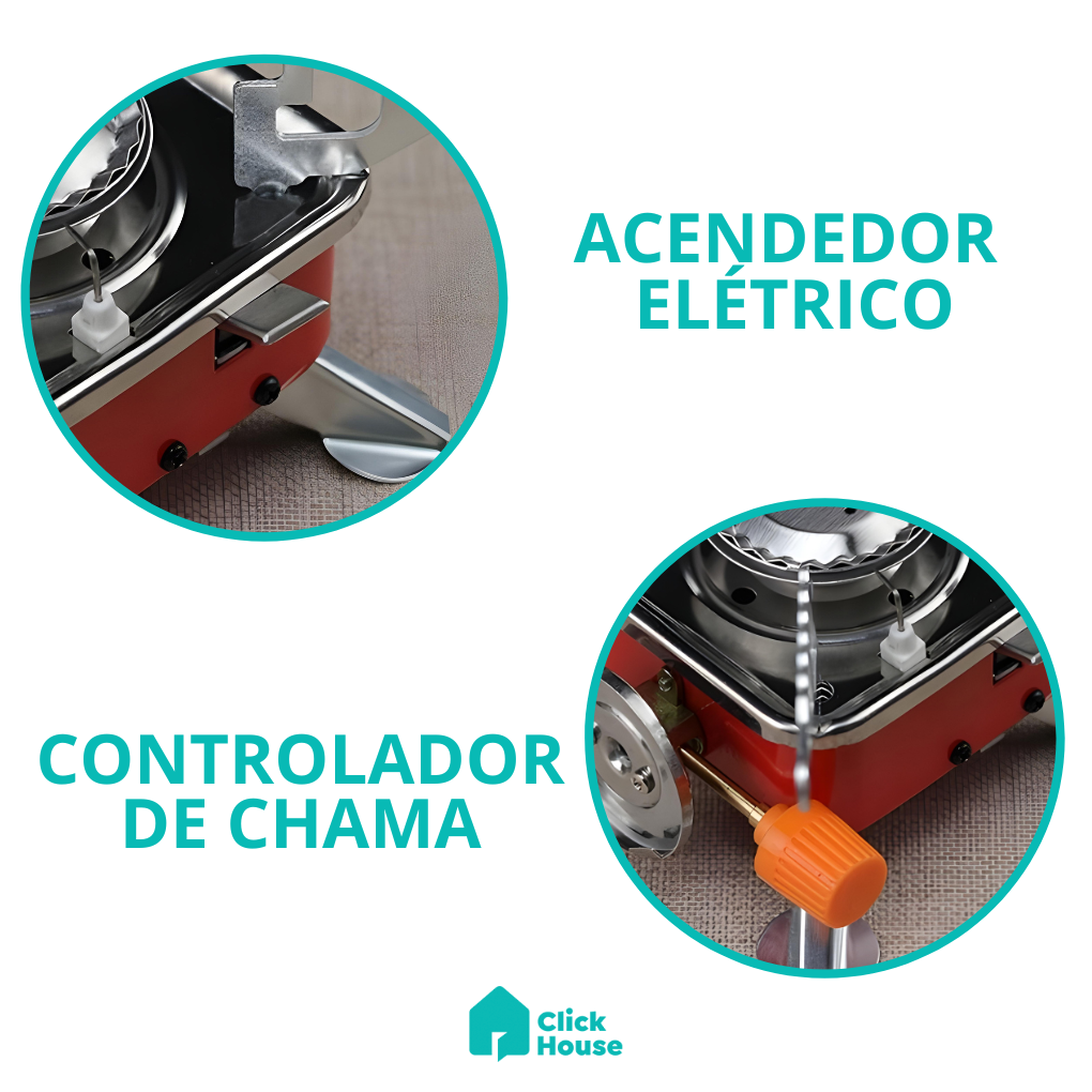 Mini Fogareiro Churrasqueira Portátil Automático Camping