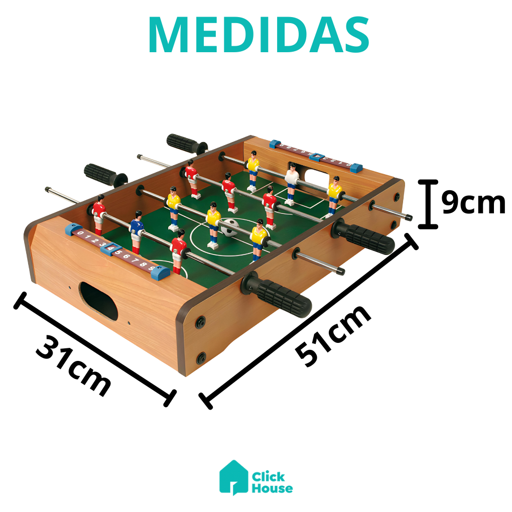 Mesa Pebolim Mini Infantil Jogo Futebol Bolas Incluídas 51cm