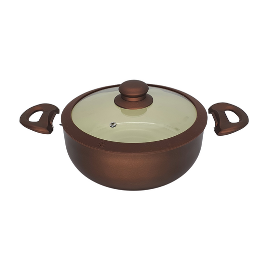 Caçarola Panela Antiaderente Cerâmica Indução Com Tampa 22cm