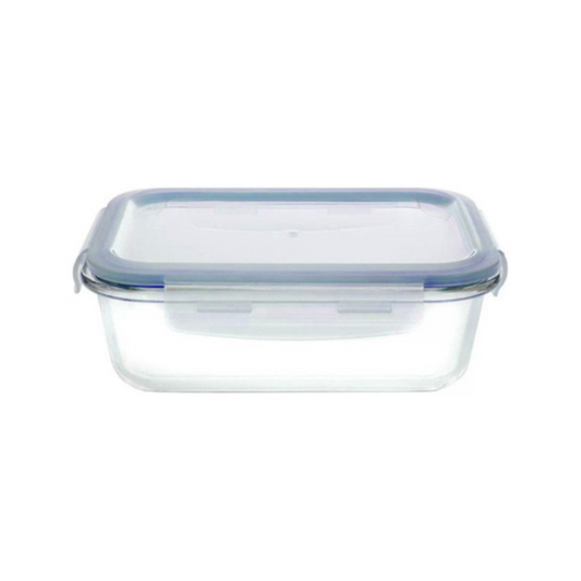 Pote Vidro Hermético Marmita Fit Tampa Retangular 570ml