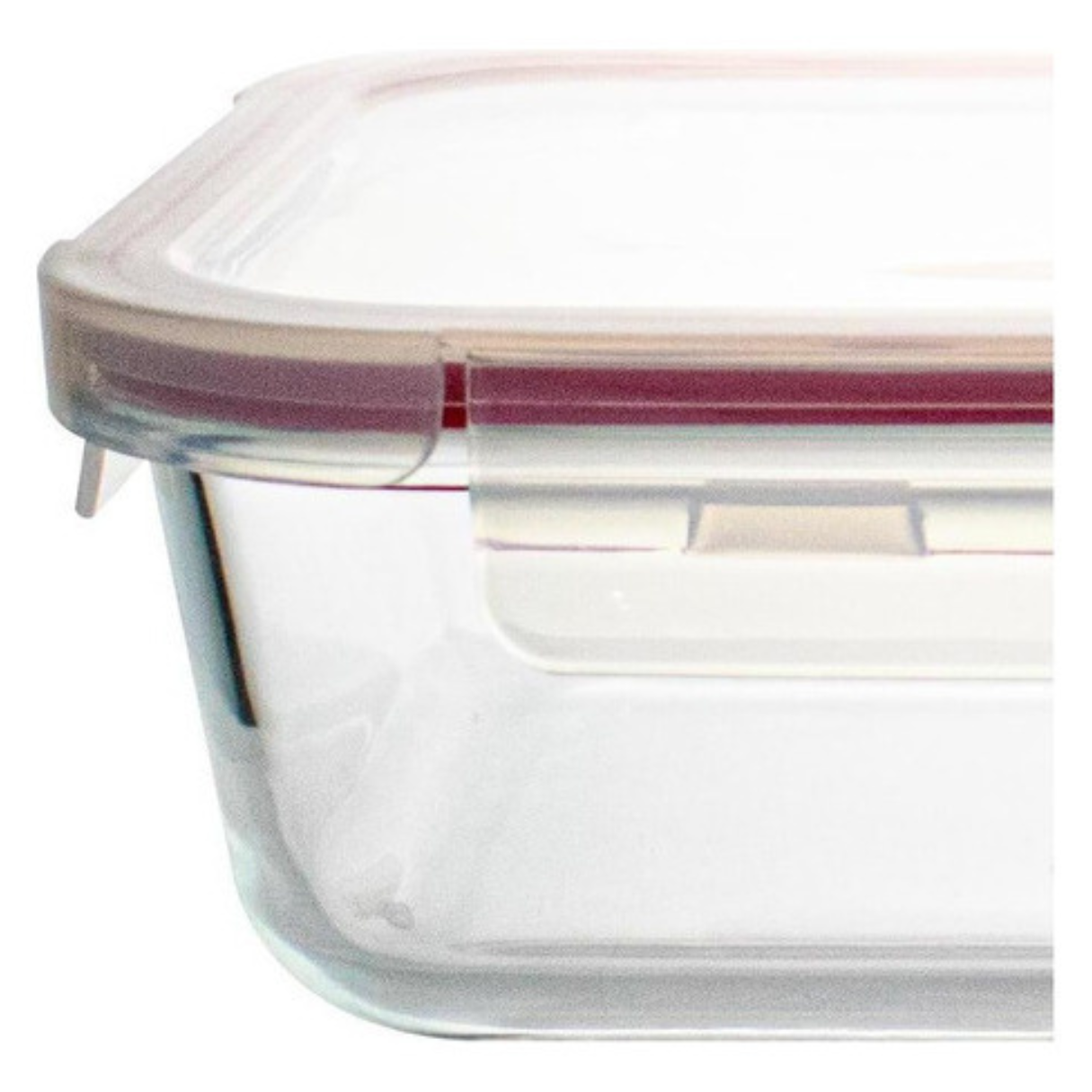 Pote Vidro Hermético Marmita Fit Tampa Retangular 570ml