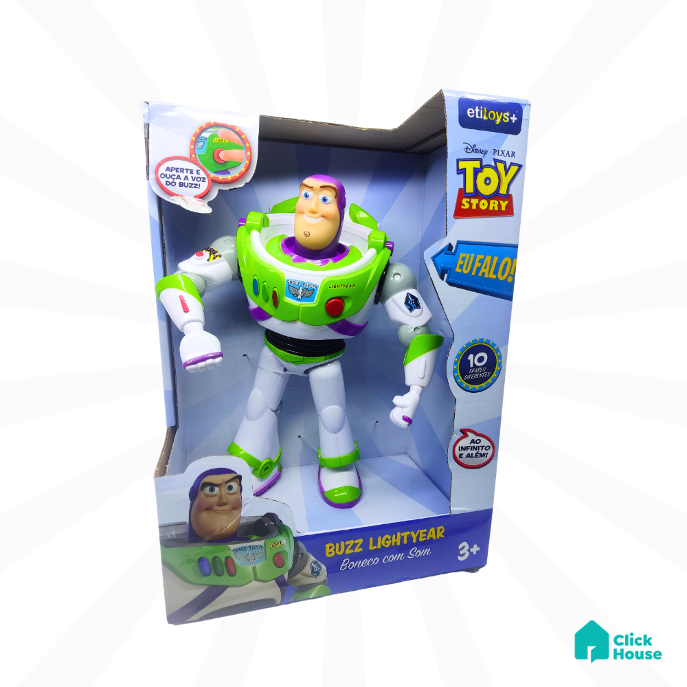 Boneco Buzz Lightyear Toy Story Original Articulado Com Som