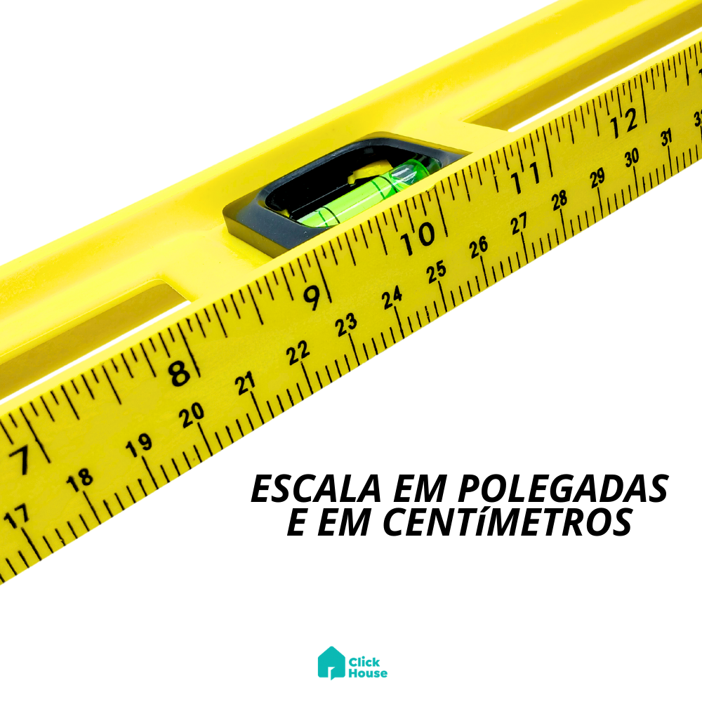 Nível De Mão Nivelador 3 Bolhas E Régua 20 Polegadas 50cm