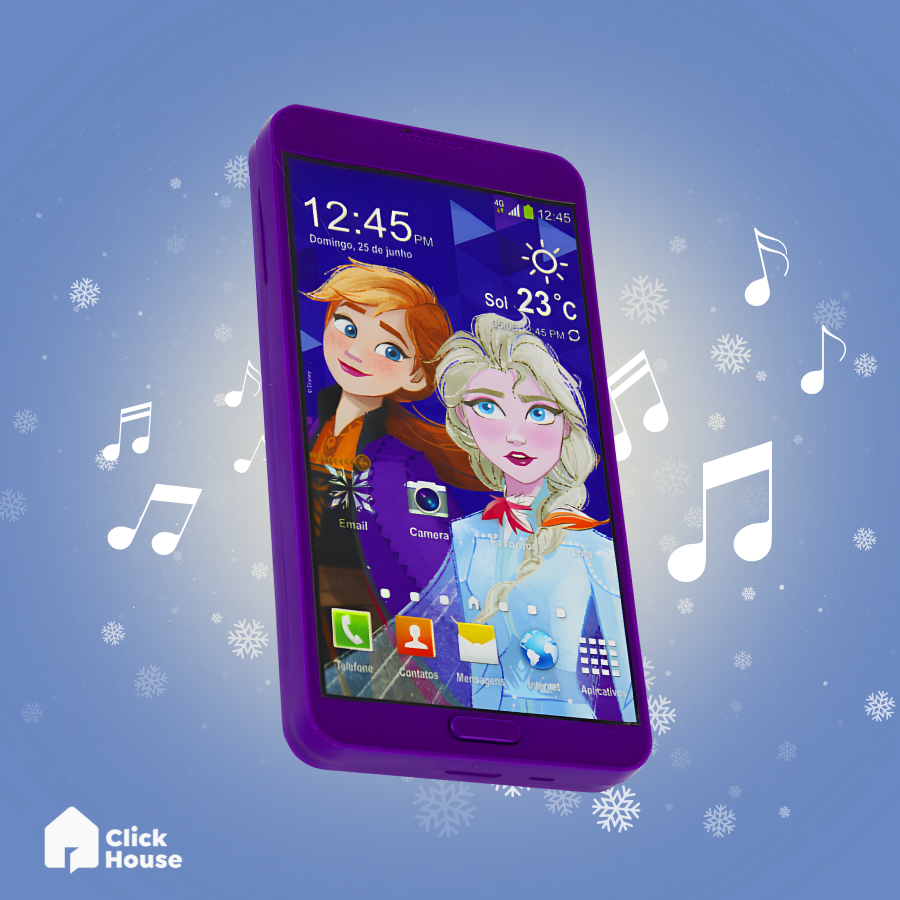 Celular Smartphone Brinquedo Infantil Som Vingadores Frozen