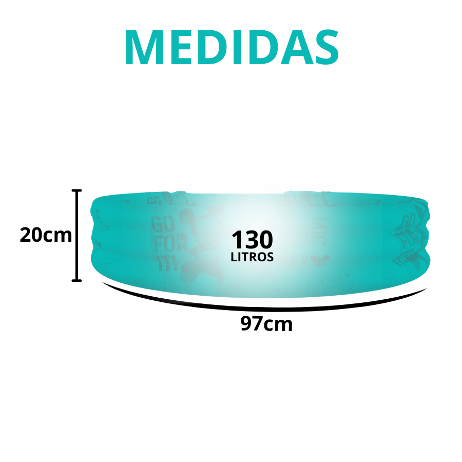 Piscina Inflável Redonda Infantil Bebê Criança 130l 3 Cores