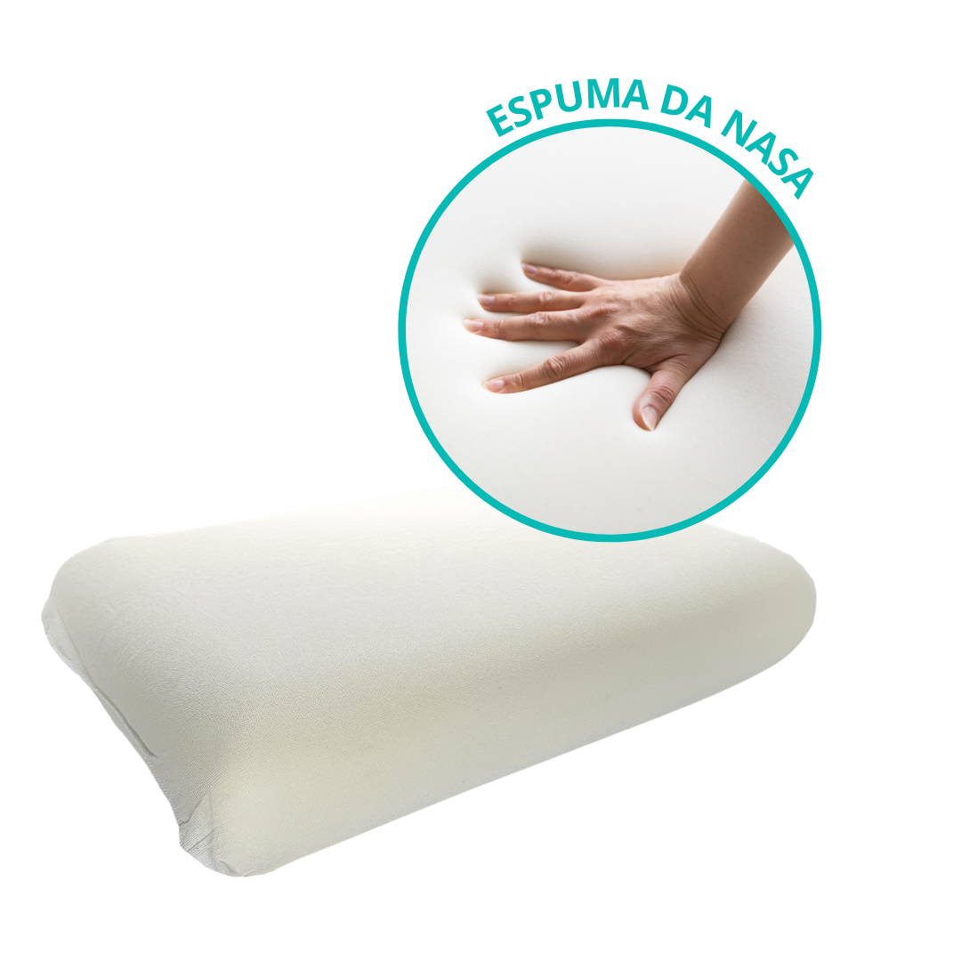 Travesseiro Nasa Alto Macio Viscoelástico 18cm Antialérgico
