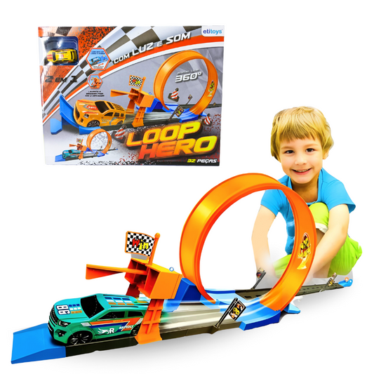 Pista Carrinhos Looping Brinquedo Infantil Corrida Lançador