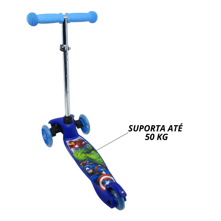 Patinete Infantil Com 3 Rodas Led Menino Menina Kids Criança
