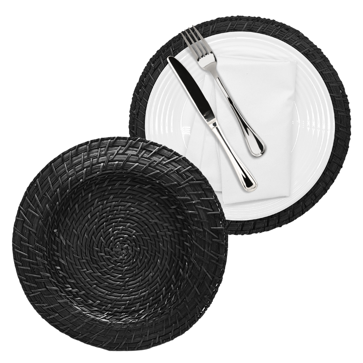 Sousplat Redondo Casambiente Rattan Bambu 32x32cm Colorido