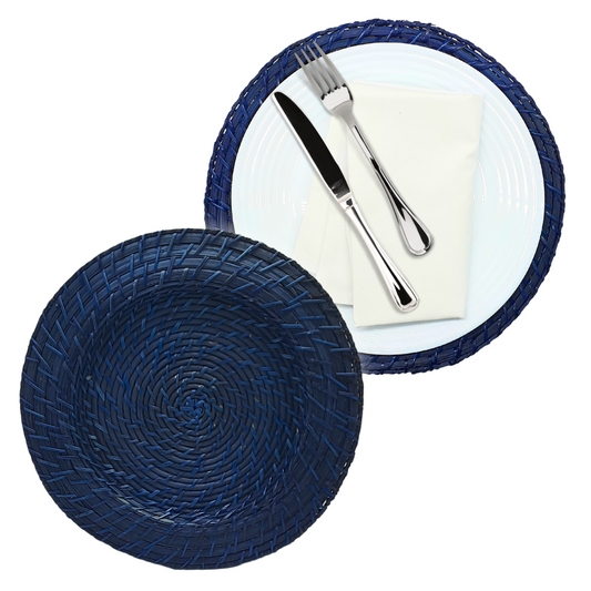Sousplat Redondo Casambiente Rattan Bambu 32x32cm Colorido