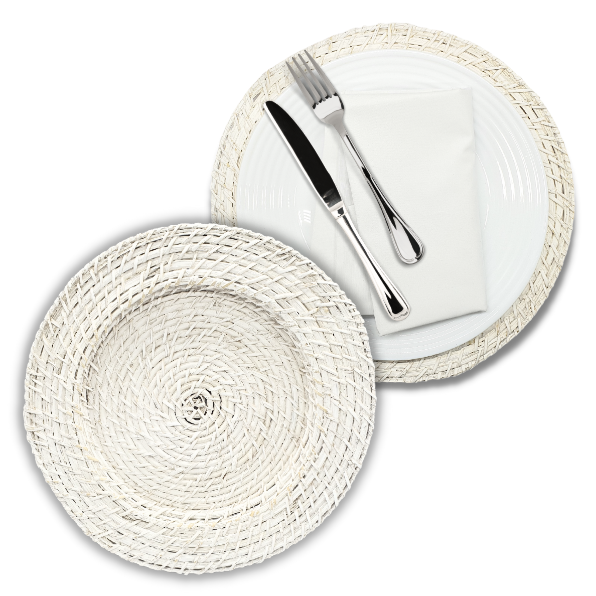 Sousplat Redondo Casambiente Rattan Bambu 32x32cm Colorido