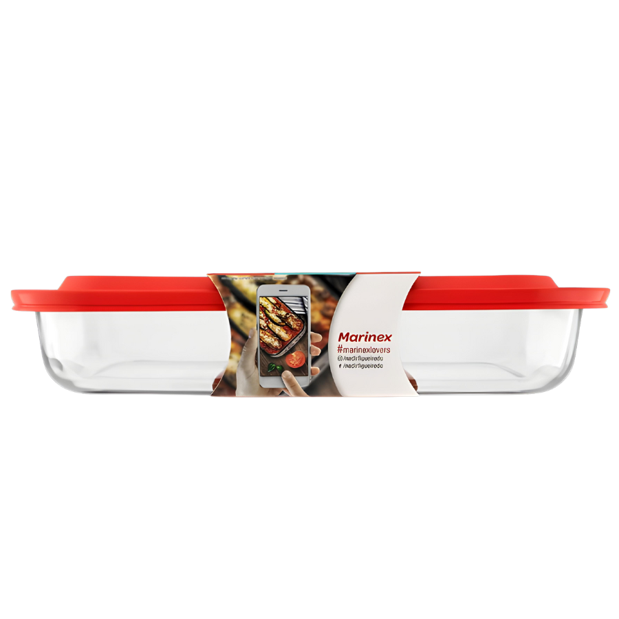 Travessa Assadeira Lasanheira Retangular De Vidro Marinex 5l