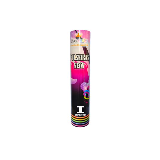 Tubo De Pulseiras Neon 6h De Duração 7 Cores 100 Unidades