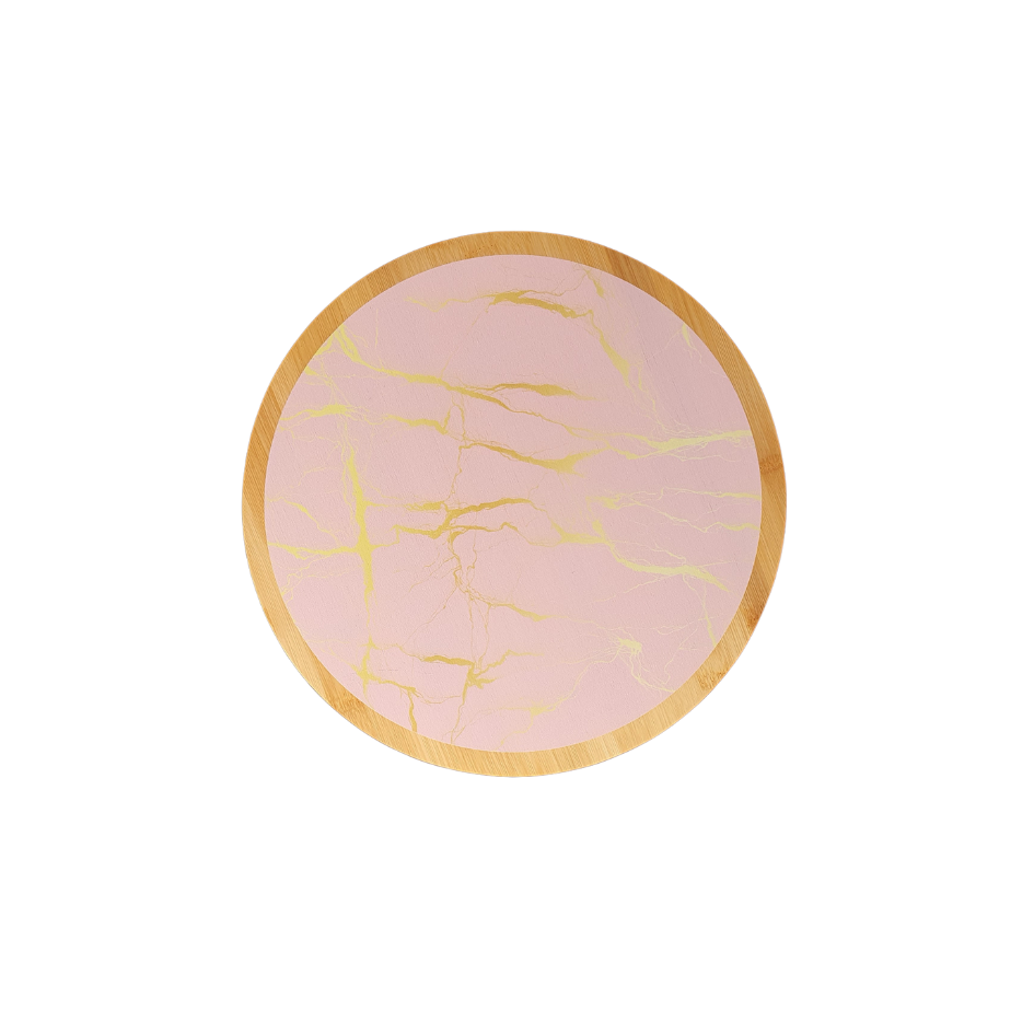 Prato Giratório Centro Tampo De Mesa Bambu Casambiente 35 Cm