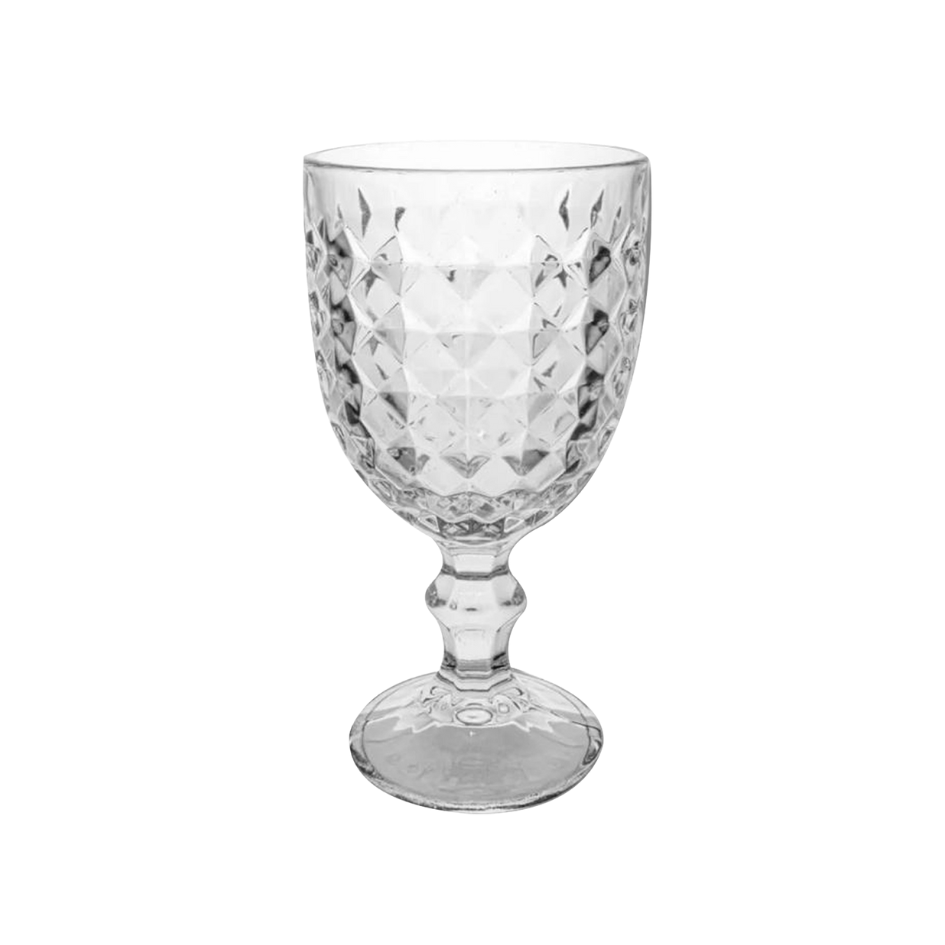 Taça De Vidro Transparente Galaxy Diamond Água Suco 340ml