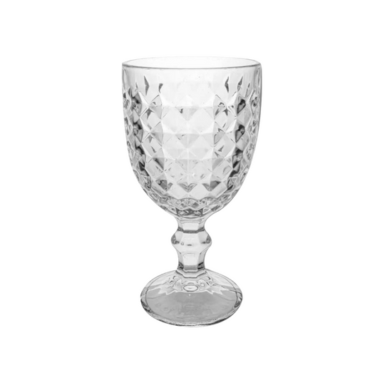 Taça De Vidro Transparente Galaxy Diamond Água Suco 340ml