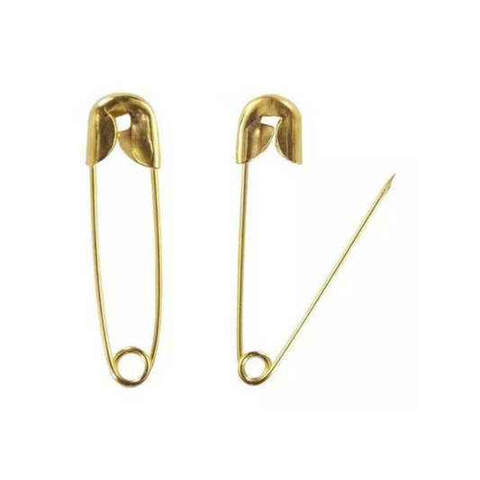 Alfinete De Segurança Dourado Nº000 20 Mm 100 Unidades