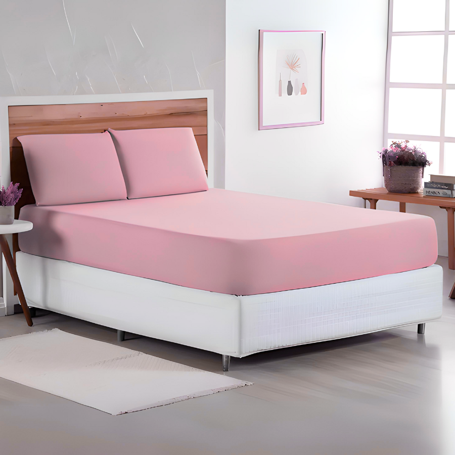 Capa De Colchão Com Zíper Queen Cama Box Malha 100% Algodão