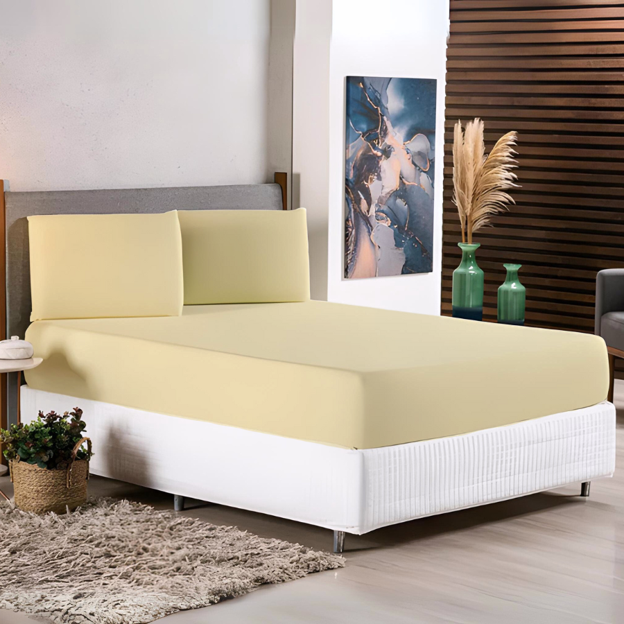 Capa De Colchão Com Zíper Queen Cama Box Malha 100% Algodão