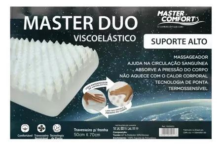 Travesseiro Nasa Viscoelástico Duo 50x70cm Master Comfort
