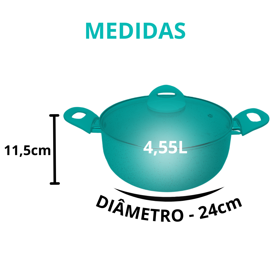 Caçarola 24cm Ibiza Revestimento Ceramico - AL173