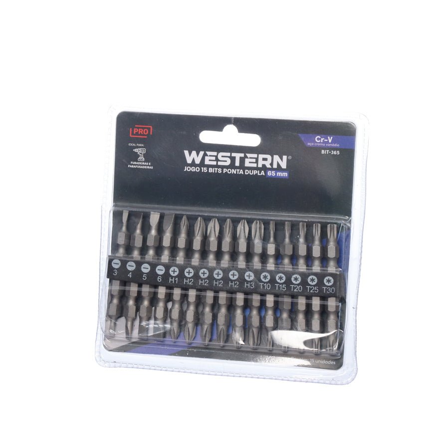 Ponteira Bits Dupla Kit 15 Parafusadeira 65mm Longa Imantado