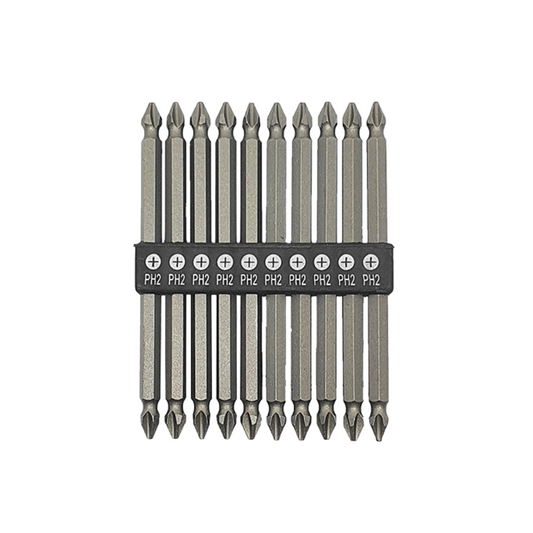 Ponteira Bits Dupla Ph2 Parafusadeira 110mm Longa 10 Unidades