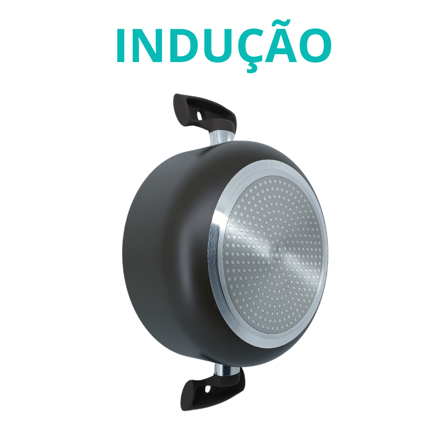 Caçarola 24cm Indução Antiaderente Cerâmico Fundo Triplo
