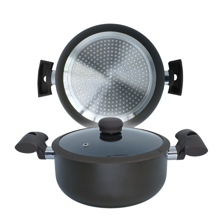 Caçarola 24cm Indução Antiaderente Cerâmico Fundo Triplo