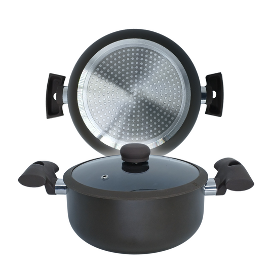 Caçarola 24cm Indução Antiaderente Cerâmico Fundo Triplo