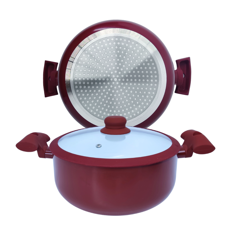 Caçarola 24cm Indução Antiaderente Cerâmico Fundo Triplo