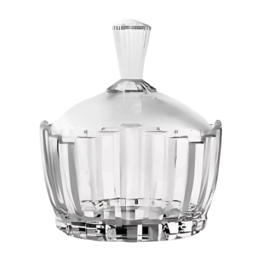 Bomboniere De Vidro Milan Decorativo Baleiro Luxo Potiche Transparente