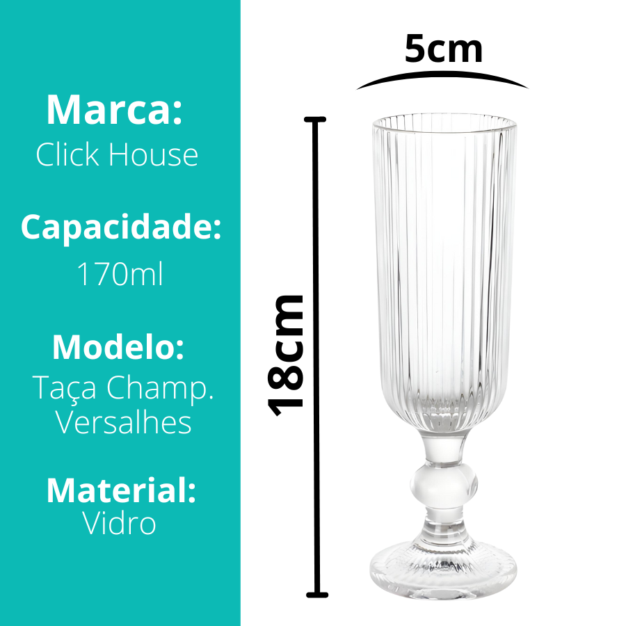 Taça Champanhe Versalhes 170ml - V1059.09