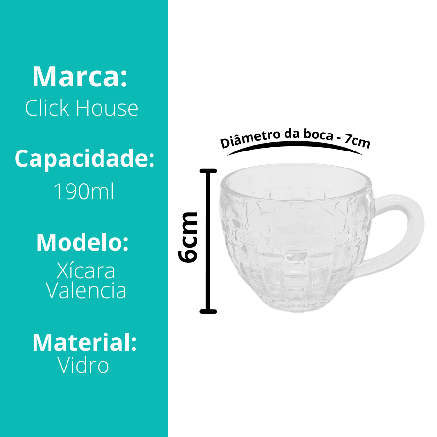 Xícara De Cristal Valencia 190ml - V1063.01