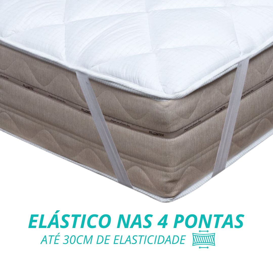 Pillow Top Queen Espuma 6cm Viscoelástico Gel Sense Nasa 158x198x6cm
