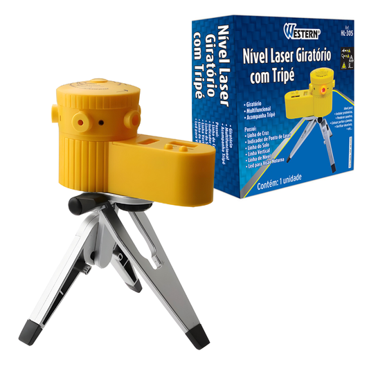 Nível Nivelador Laser Giratório Nivelador Profissional Vertical Horizontal Com Tripé