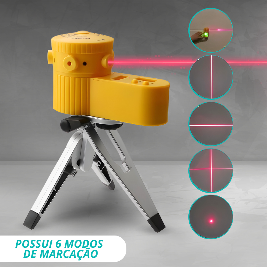 Nível Nivelador Laser Giratório Nivelador Profissional Vertical Horizontal Com Tripé
