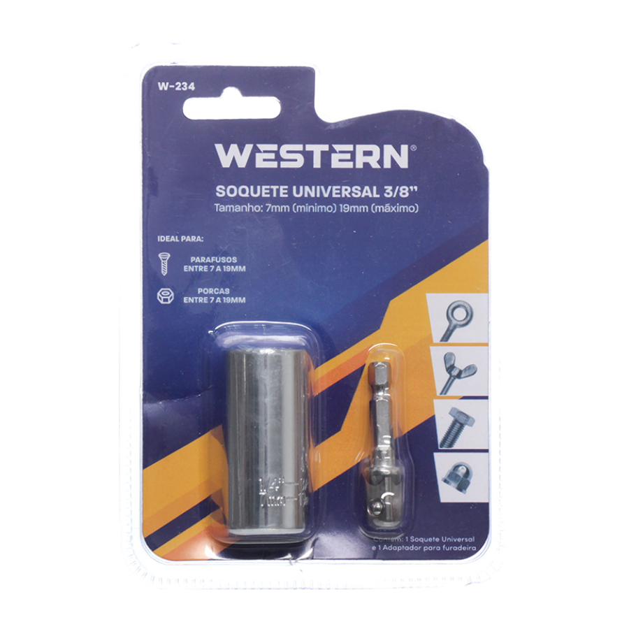 Chave Soquete Universal 3/8 7mm -19mm Multiuso Adaptador