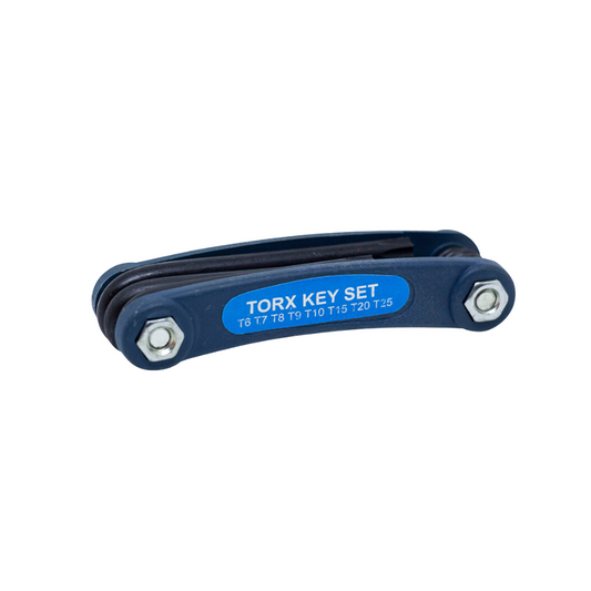 Canivete Chave Torx Estrela Dobrável Furo 8 Peça Aço Carbono