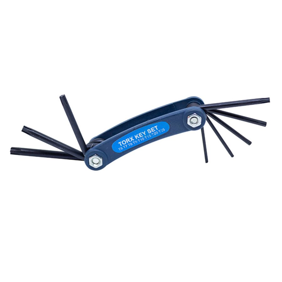 Canivete Chave Torx Estrela Dobrável Furo 8 Peça Aço Carbono