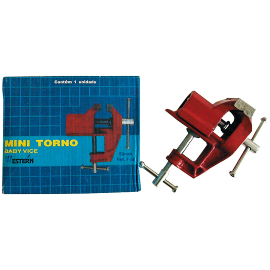 Mini Torno Morsa De Bancada De Aço Com Base Fixa 50mm