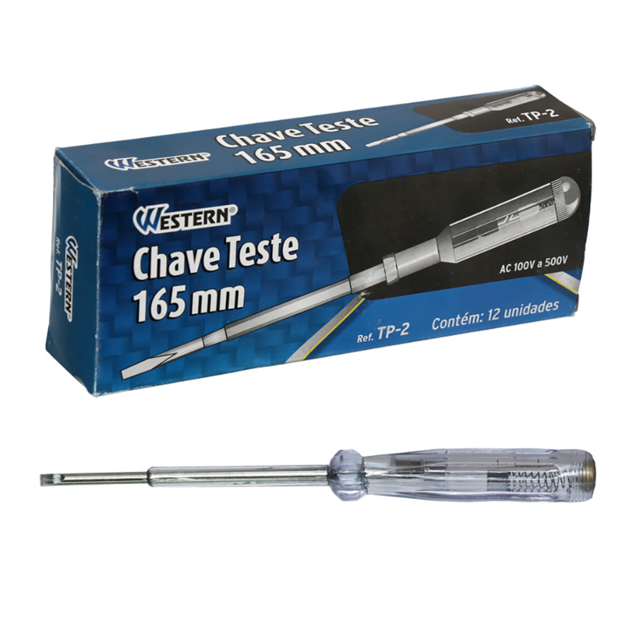 Chave Fenda Teste Thompson 165mm 500v 12 Peças Aço Carbono