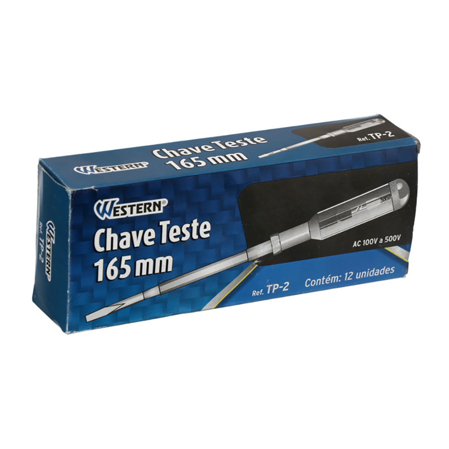 Chave Fenda Teste Thompson 165mm 500v 12 Peças Aço Carbono