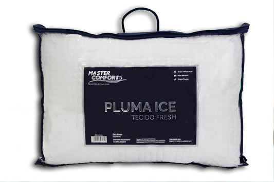 Travesseiro De Fibras Siliconada Toque De Plumas Ice Refrescante 50x70cm