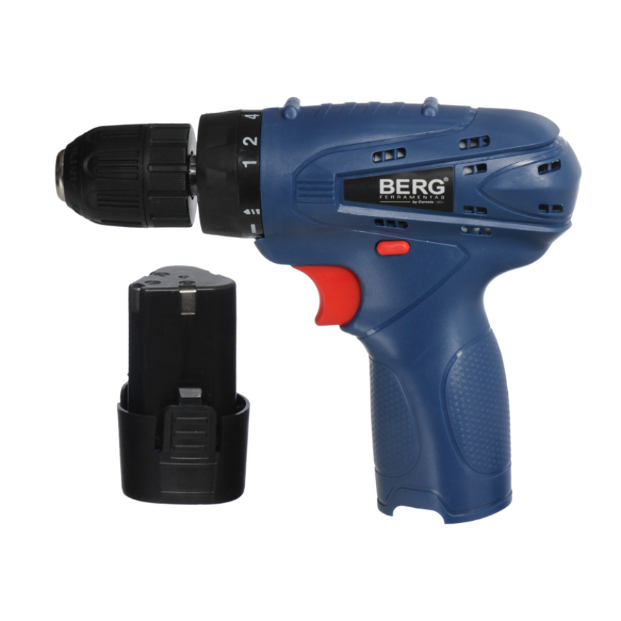 Parafusadeira Furadeira Sem Fio Bivolt 12v Berg 110/220v