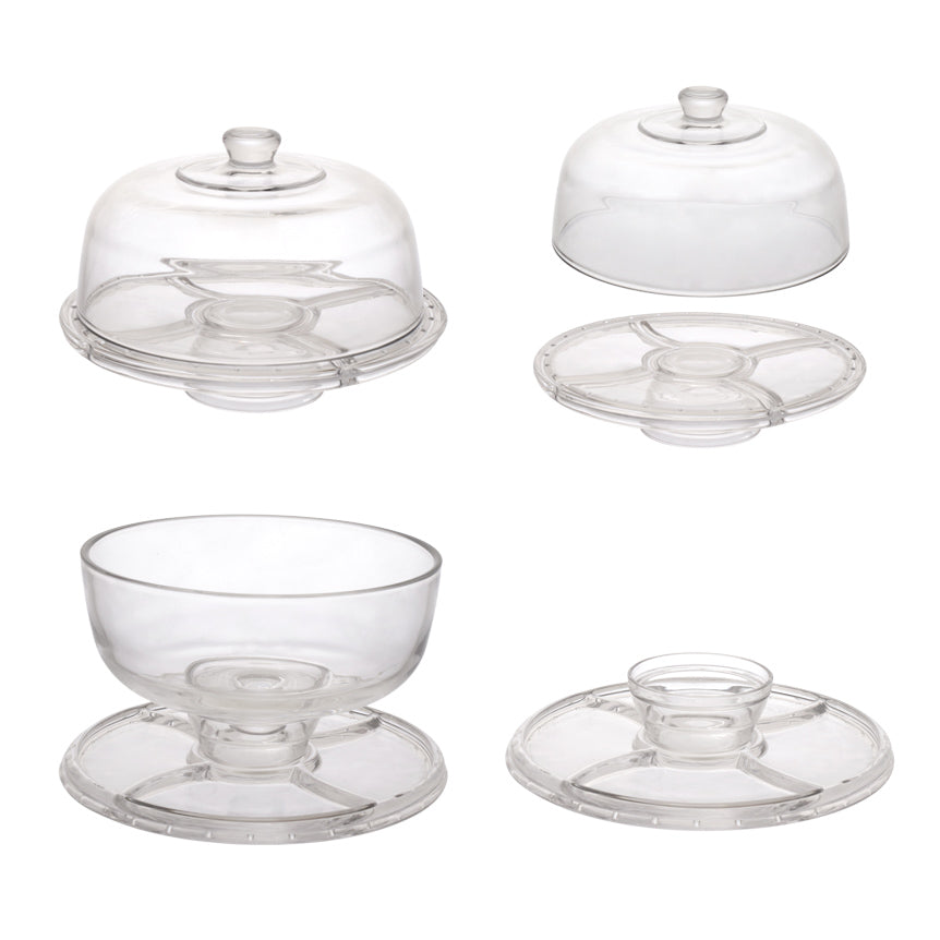 Centro De Mesa de Vidro Petisqueiras Boleira Saladeira Fruteira Molheira 30cm