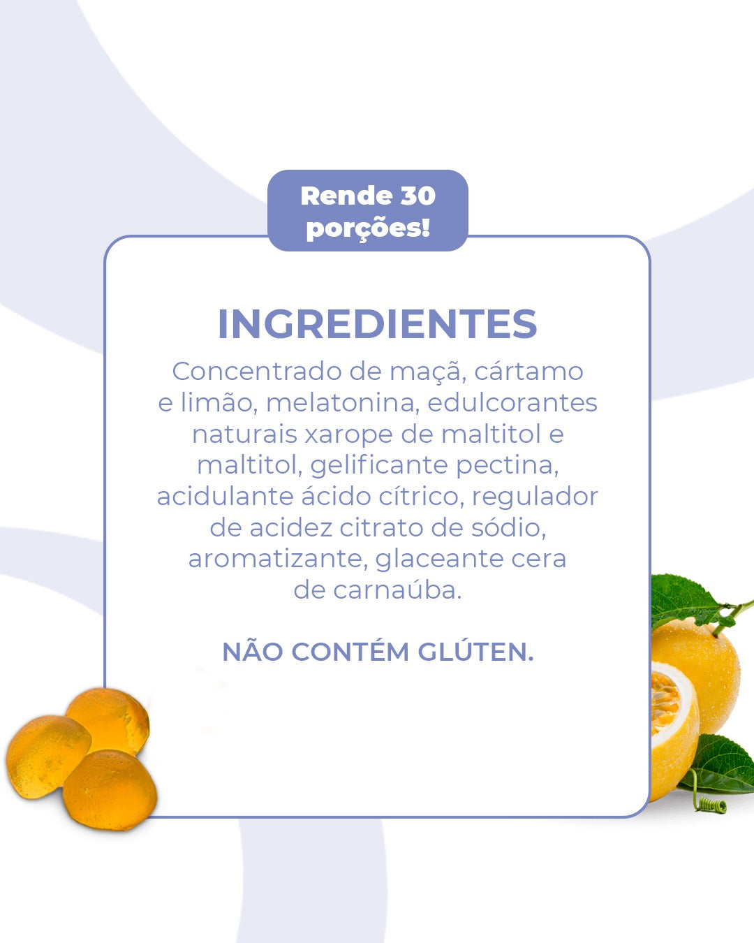 Melatonina Gummy Suplemento Alimentar Bala Maracujá Vitamina