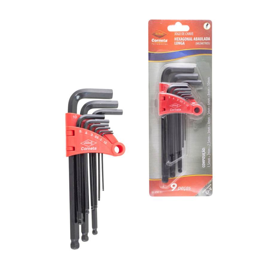 Chave Allen Abau L 1,5 - 10 9 Peças - 3123051