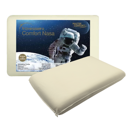 Travesseiro Comfort Nasa Viscoelástico Macio Alto 50x70cm