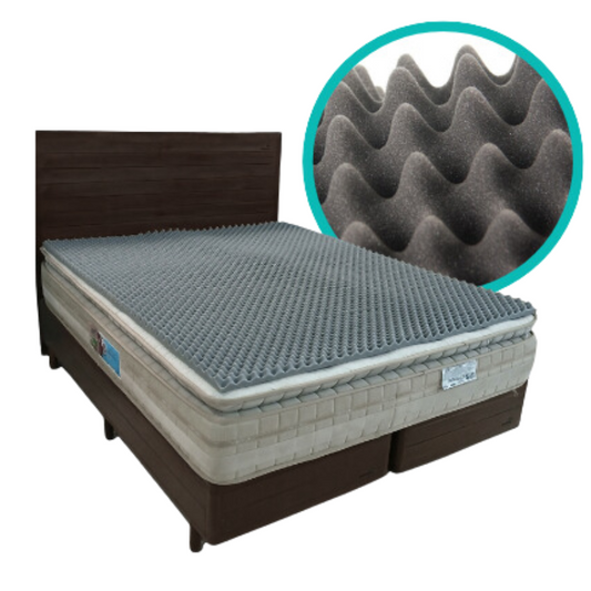 Pillow Top Massageador Colchonete Casca De Ovo Casal D28